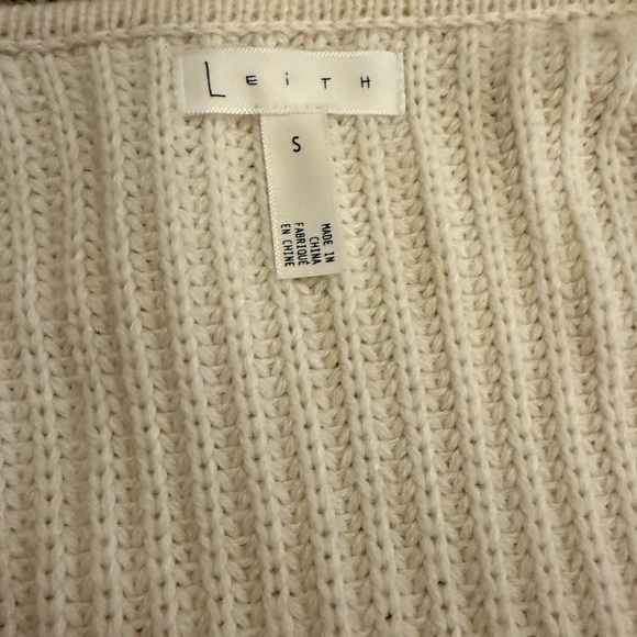 Leith Ivory Ribbed Knit Top - Picture 5 of 5